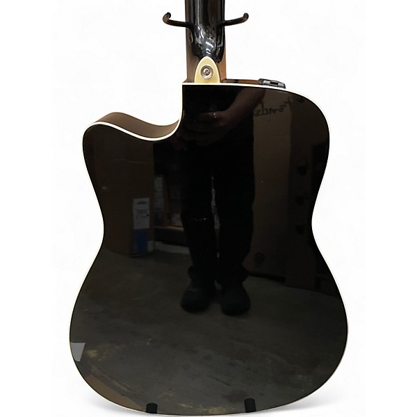 Used Yamaha FX370C Black Acoustic Electric Guitar