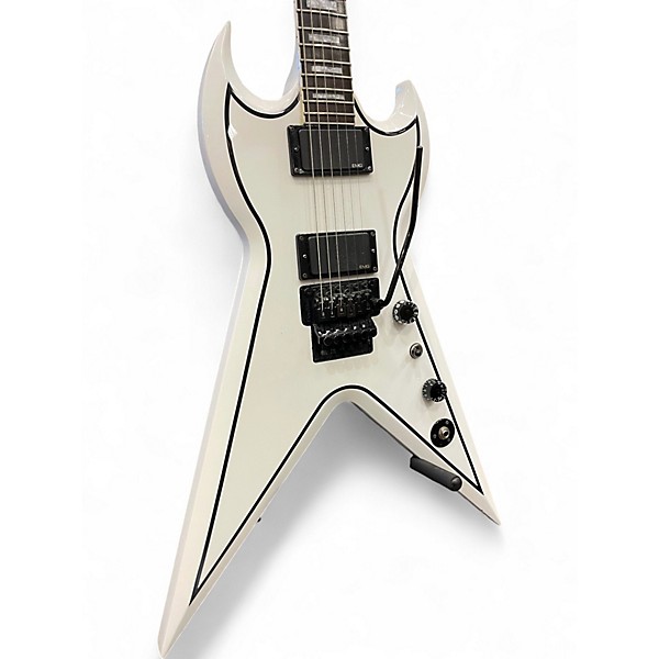 Used Dean SPLIT TAIL FLOYD ZAKK WYLDE Black and White Solid Body Electric Guitar