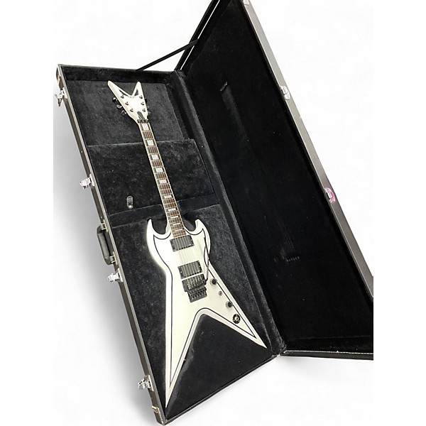 Used Dean SPLIT TAIL FLOYD ZAKK WYLDE Black and White Solid Body Electric Guitar