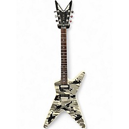 Used Dean Dime-O-Flame WHITE CAMO Solid Body Electric Guitar