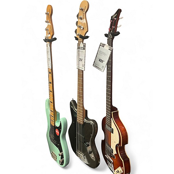 Used Squier JAGUAR BASS GREY Electric Bass Guitar