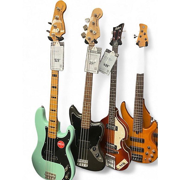 Used Squier JAGUAR BASS GREY Electric Bass Guitar