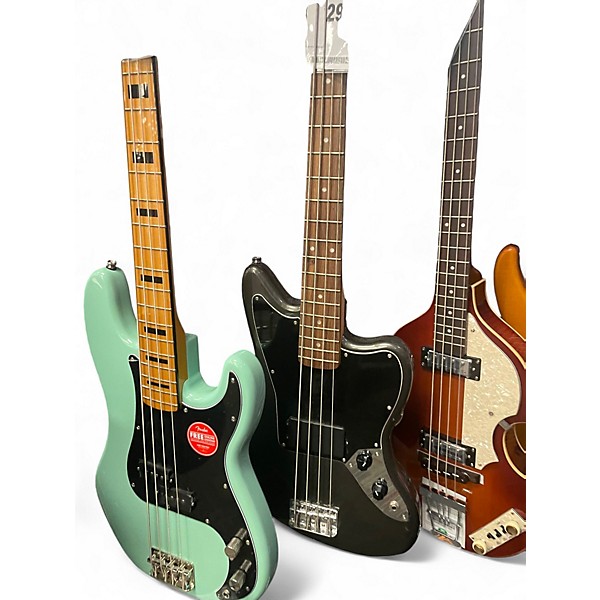 Used Squier JAGUAR BASS GREY Electric Bass Guitar