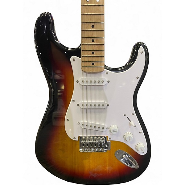 Used Squier Standard Stratocaster 3 Color Sunburst Solid Body Electric Guitar