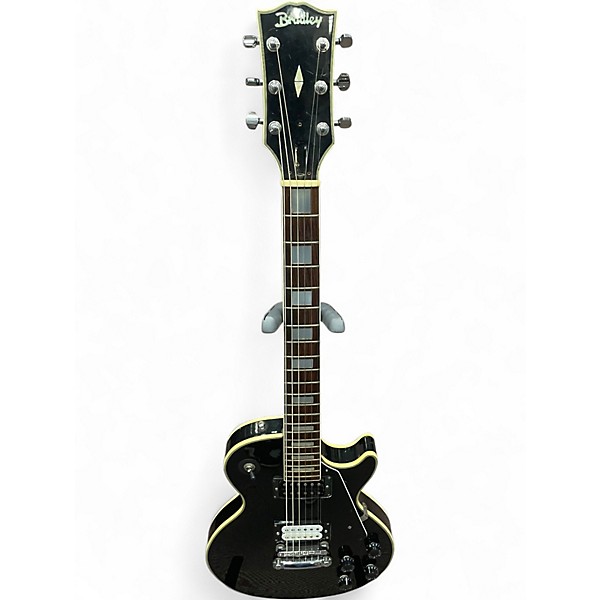 Used Bradley LP Custom Black Solid Body Electric Guitar