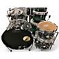 Used DW 4 Piece Design Series Frequent Flyer Black Lightning Drum Kit thumbnail