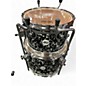 Used DW 4 Piece Design Series Frequent Flyer Black Lightning Drum Kit