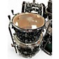 Used DW 4 Piece Design Series Frequent Flyer Black Lightning Drum Kit