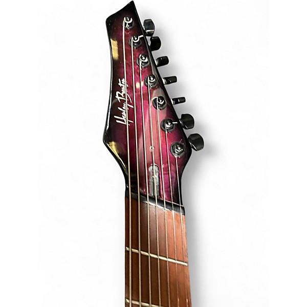 Used Harley Benton MultiScale-7 Progressive Magenta Burst Solid Body Electric Guitar