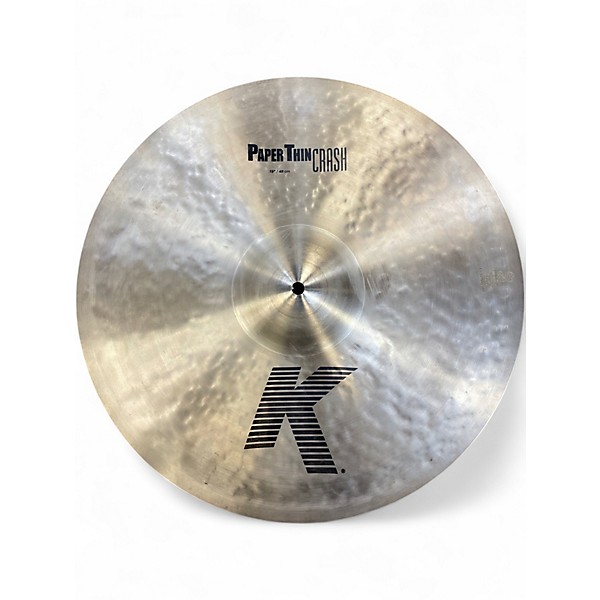 Used Zildjian 19in K Custom Paper Thin Crash Cymbal