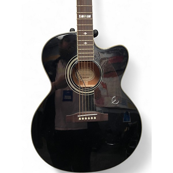 Used Epiphone SJ 18SCE Black Acoustic Electric Guitar