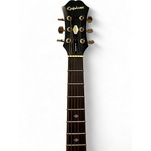 Used Epiphone SJ 18SCE Black Acoustic Electric Guitar