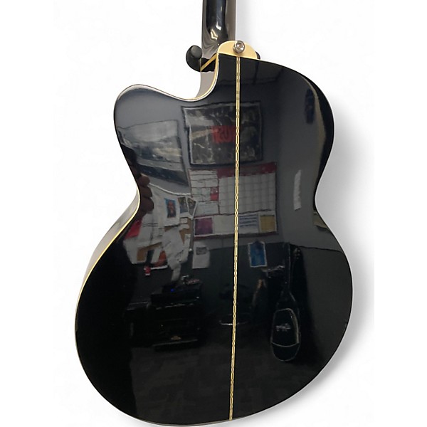 Used Epiphone SJ 18SCE Black Acoustic Electric Guitar