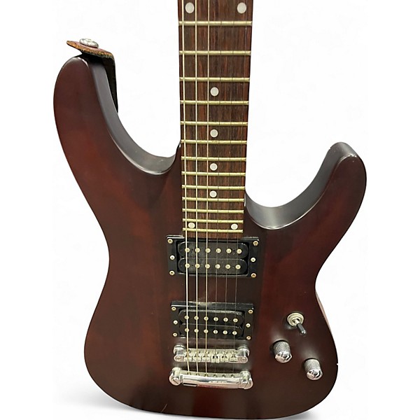 Used Schecter Guitar Research Omen 6 Satin Red Solid Body Electric Guitar