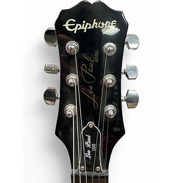 Used Epiphone Les Paul 100 Bolt On Black Solid Body Electric Guitar