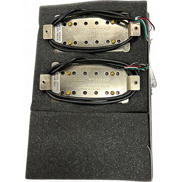 Used Seymour Duncan SH8 Invader Humbucker Pickup Set - Black Black Humbucker Electric Guitar Pickup