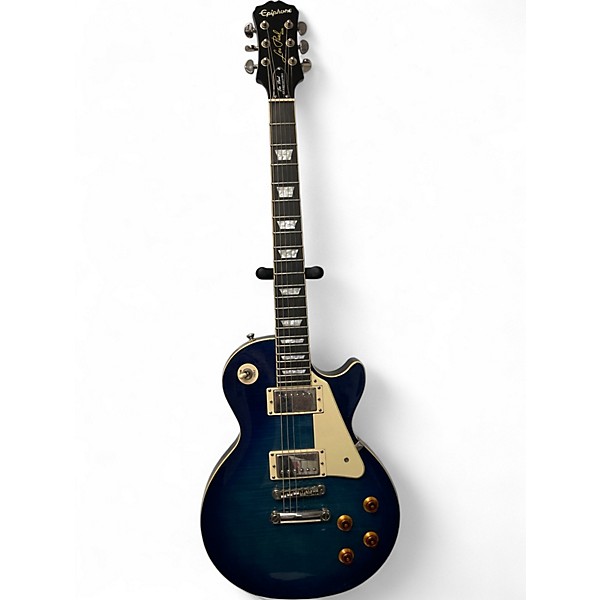 Used Epiphone Les Paul Standard Pro Trans Blue Solid Body Electric Guitar