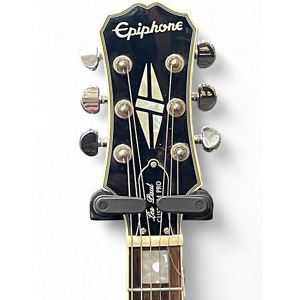 Used Epiphone Les Paul Custom Pro Silverburst Solid Body Electric Guitar