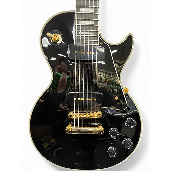 Used Epiphone Les Paul Custom Black Solid Body Electric Guitar