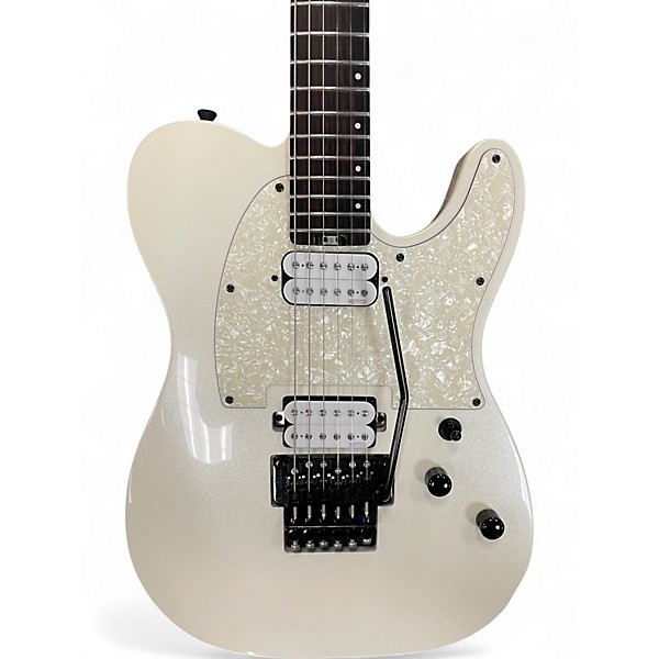 Used Schecter Guitar Research Diamond Series PT WHITE Solid Body Electric Guitar