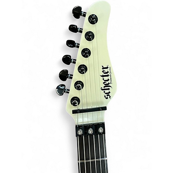 Used Schecter Guitar Research Diamond Series PT WHITE Solid Body Electric Guitar