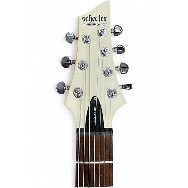 Used Schecter Guitar Research C7 DELUXE WHITE Solid Body Electric Guitar