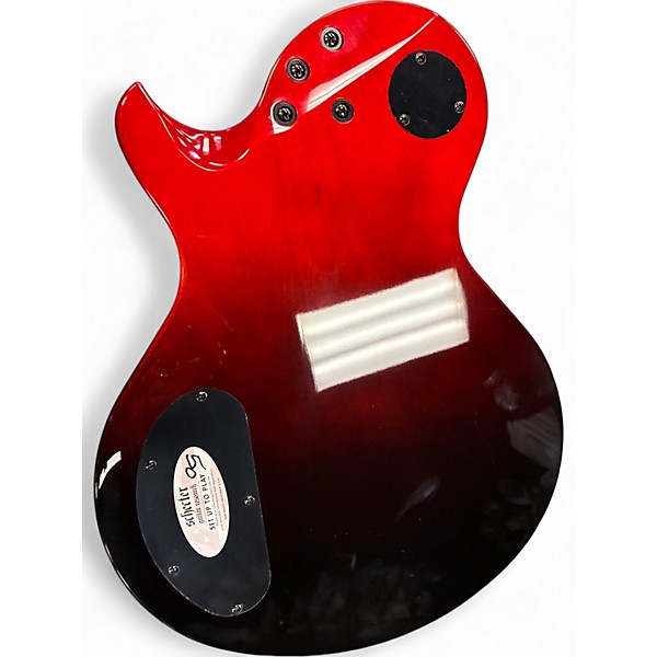 Used Schecter Guitar Research STANDARD DIAMOND SERIES SOLO II Red to Black Fade Solid Body Electric Guitar