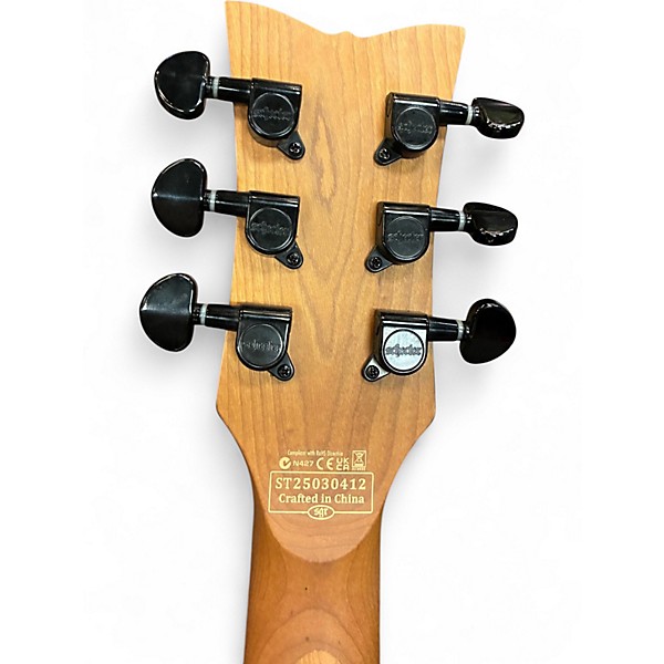 Used Schecter Guitar Research STANDARD DIAMOND SERIES SOLO II Red to Black Fade Solid Body Electric Guitar