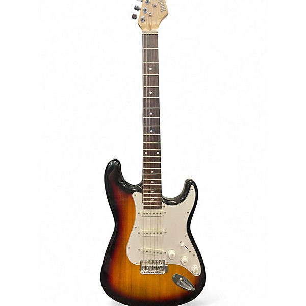 Used Rockjam "STRAT" STYLE SUNBURST Solid Body Electric Guitar
