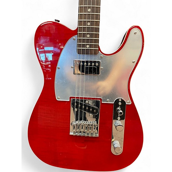 Used Squier Affinity Telecaster FMT SH Transparent Crimson Solid Body Electric Guitar