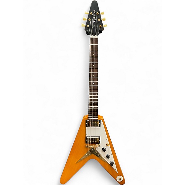Used Epiphone 1958 Korina Flying V Vintage Natural Solid Body Electric Guitar