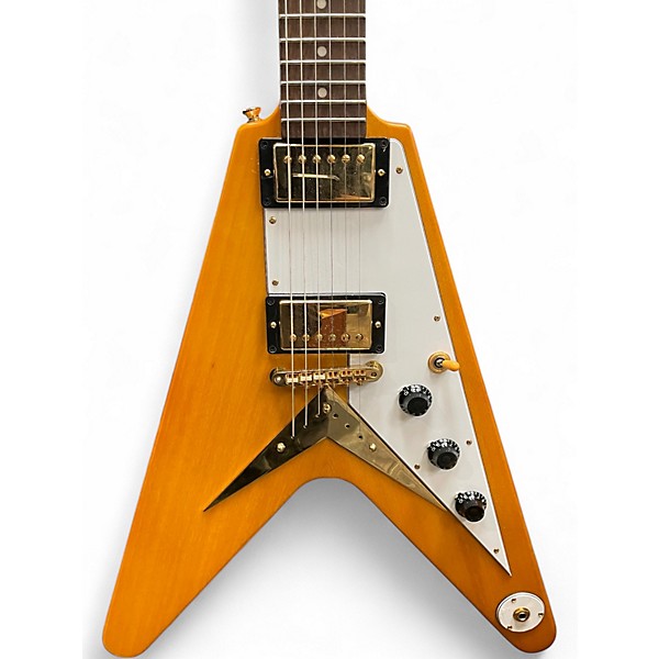 Used Epiphone 1958 Korina Flying V Vintage Natural Solid Body Electric Guitar