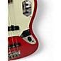 Used Fender Jaguar Bass Chrome Red Electric Bass Guitar