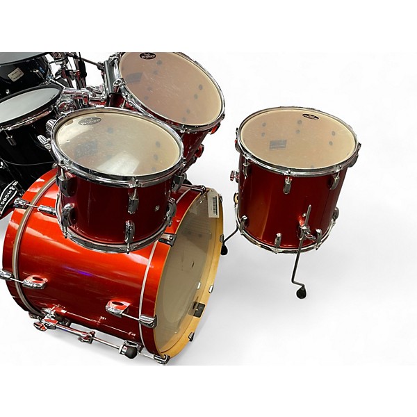 Used Pearl 4 Piece Vision Metallic Orange Drum Kit