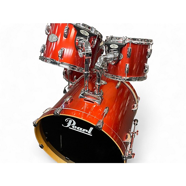 Used Pearl 4 Piece Vision Metallic Orange Drum Kit