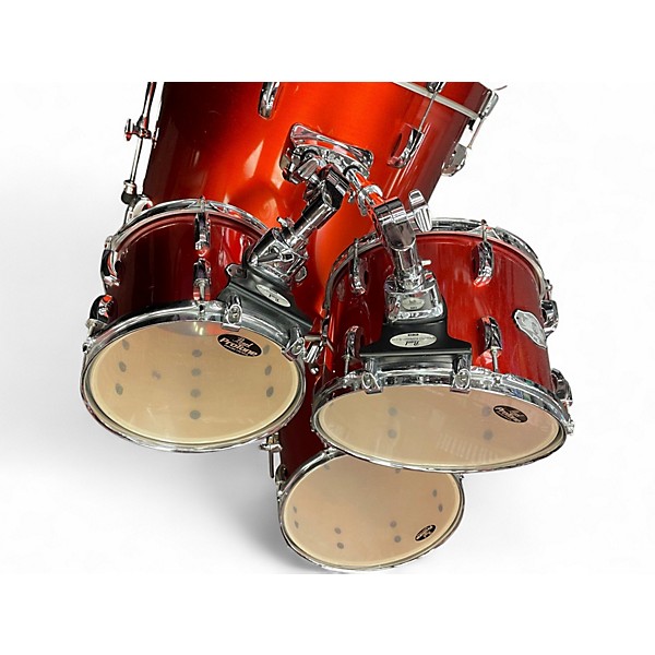 Used Pearl 4 Piece Vision Metallic Orange Drum Kit