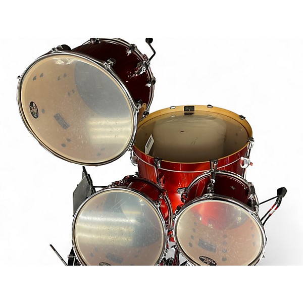 Used Pearl 4 Piece Vision Metallic Orange Drum Kit