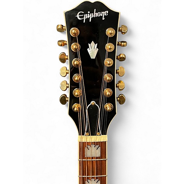 Used Epiphone J200-12 Vintage Sunburst 12 String Acoustic Electric Guitar