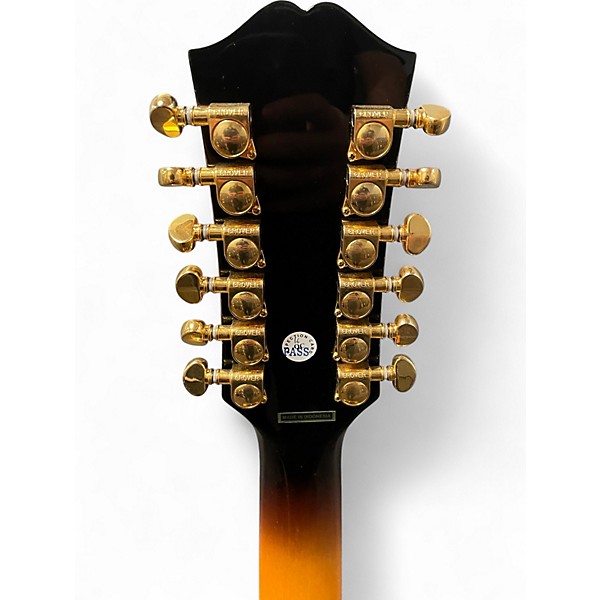 Used Epiphone J200-12 Vintage Sunburst 12 String Acoustic Electric Guitar