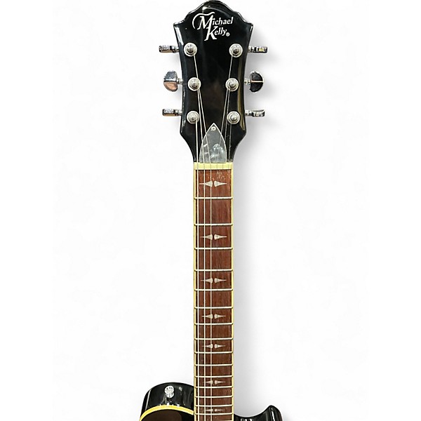 Used Michael Kelly Patriot Decreee Black and Gold Solid Body Electric Guitar