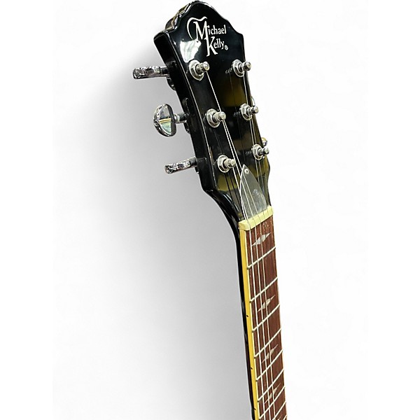 Used Michael Kelly Patriot Decreee Black and Gold Solid Body Electric Guitar