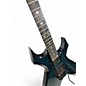Used B.C. Rich NJ Series Warlock BLUE QUILT Solid Body Electric Guitar