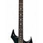 Used B.C. Rich NJ Series Warlock BLUE QUILT Solid Body Electric Guitar