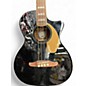 Used Fender Kingman Acoustic Electric Bass Black Acoustic Bass Guitar
