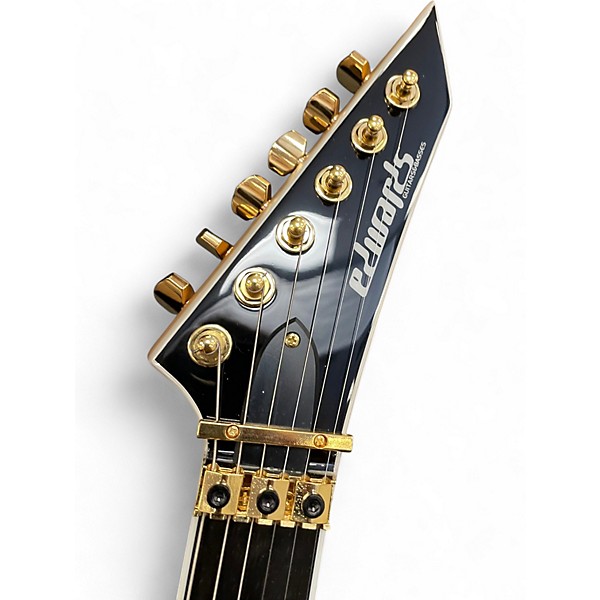 Used ESP Edwards E-Alexi Arrow Head Black and Yellow Solid Body Electric Guitar