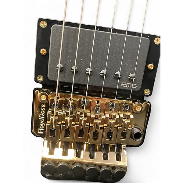 Used ESP Edwards E-Alexi Arrow Head Black and Yellow Solid Body Electric Guitar