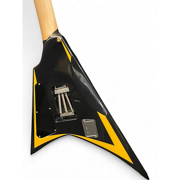 Used ESP Edwards E-Alexi Arrow Head Black and Yellow Solid Body Electric Guitar