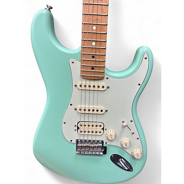 Used 2019 Fender American Performer Stratocaster HSS Satin Seafoam Green Solid Body Electric Guitar