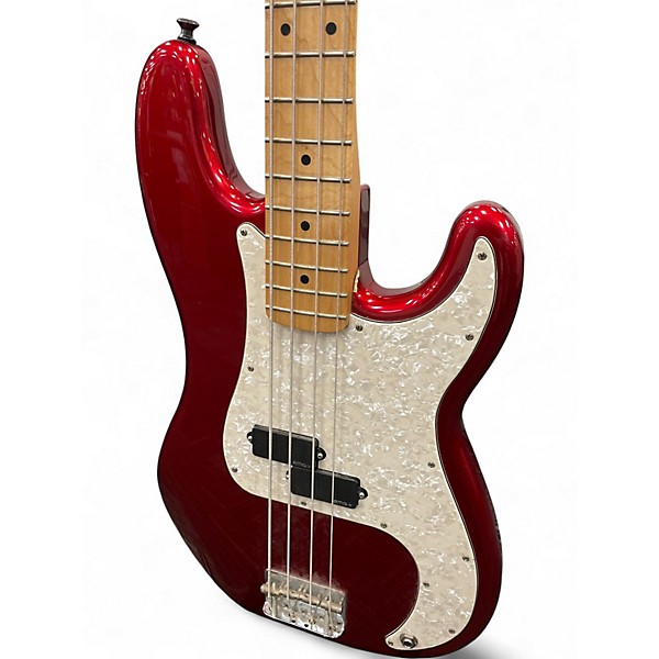 Used Fender Player Precision Bass Candy Apple Red Electric Bass Guitar