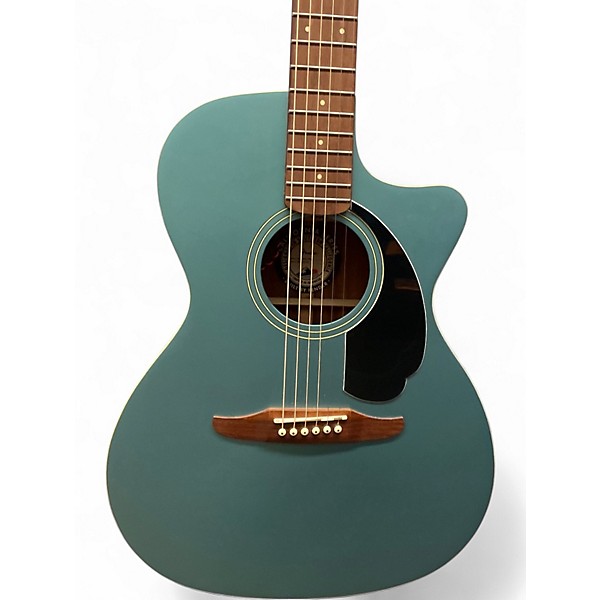 Used 2020s Fender Newporter Player Mint Green Acoustic Electric Guitar